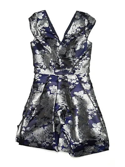 Pre-owned David's Bridal Cocktail Dress In Silver