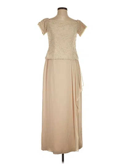 Pre-owned David's Bridal Cocktail Dress In Tan