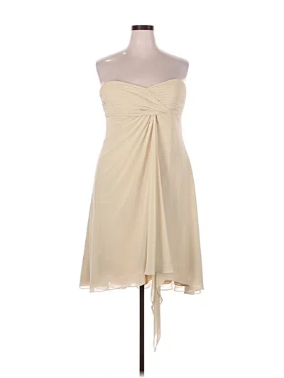 Pre-owned David's Bridal Cocktail Dress In Tan