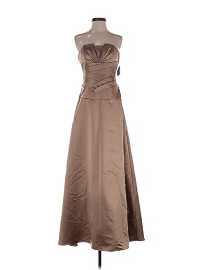 Pre-owned David's Bridal Cocktail Dress In Tan