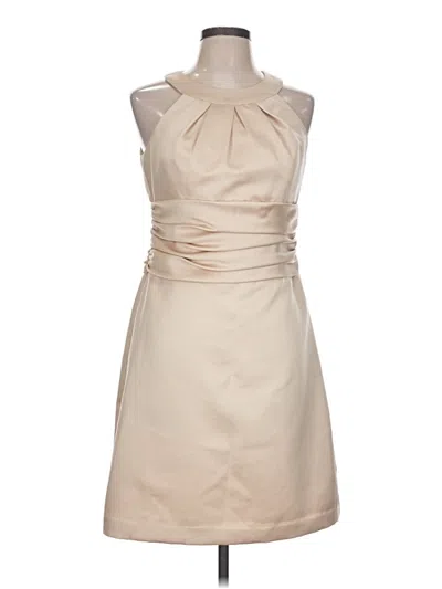 Pre-owned David's Bridal Cocktail Dress In Tan