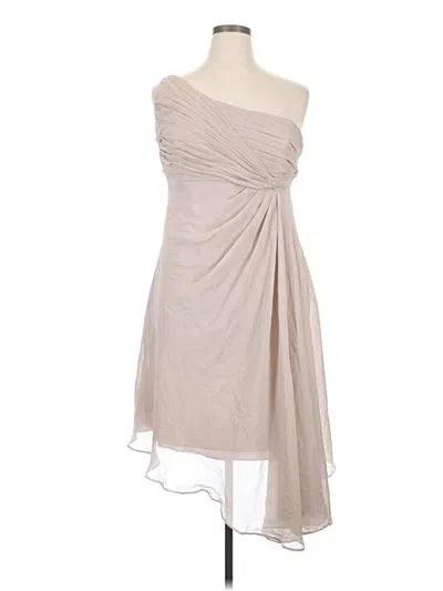 Pre-owned David's Bridal Cocktail Dress In Tan