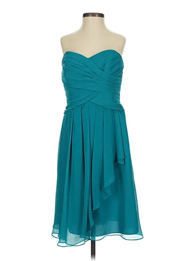 Pre-owned David's Bridal Cocktail Dress In Teal