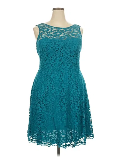 Pre-owned David's Bridal Cocktail Dress In Teal