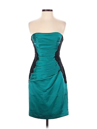 Pre-owned David's Bridal Cocktail Dress In Teal