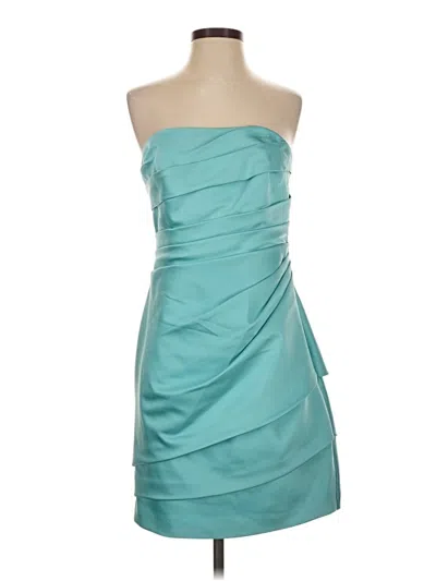 Pre-owned David's Bridal Cocktail Dress In Teal