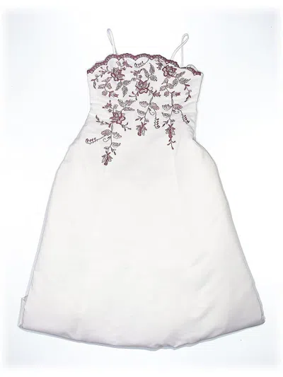 Pre-owned David's Bridal Cocktail Dress In White