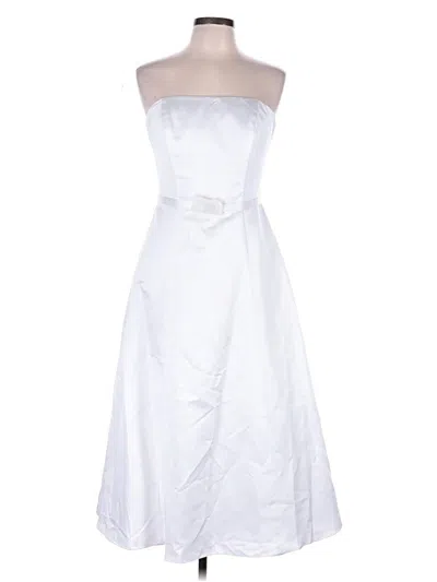 Pre-owned David's Bridal Cocktail Dress In White