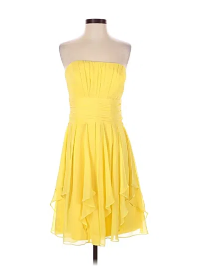 Pre-owned David's Bridal Cocktail Dress In Yellow
