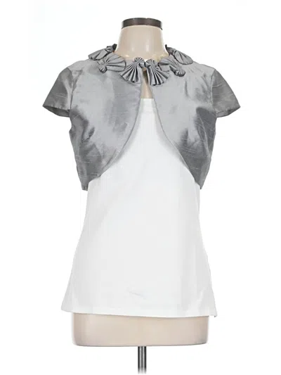 Pre-owned David's Bridal Sleeveless Blouse In Silver