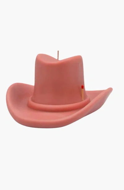 Davie Ocho Candle Co. Davie Ocho Candle Co Belle Star Cowboy Hat Candle In Pink