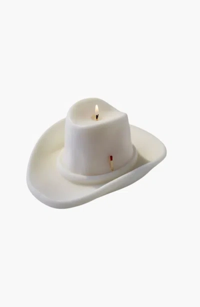 Davie Ocho Candle Co. Davie Ocho Candle Co Belle Star Cowboy Hat Candle In White