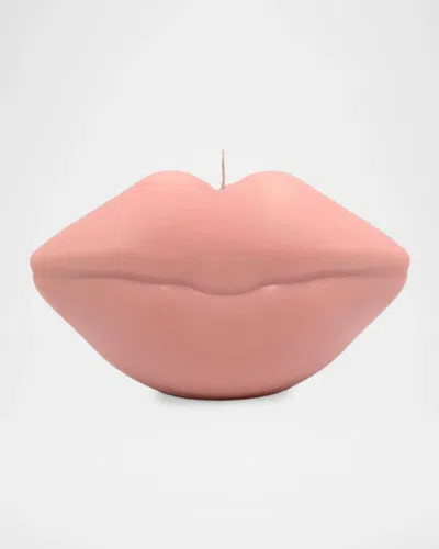 Davie Ocho Candle Co. Big Kiss Unscented Candle In Pink