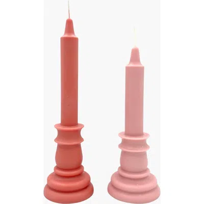 Davie Ocho Candle Co. Davie Ocho Candle Co Candle Stick Duo In Pink