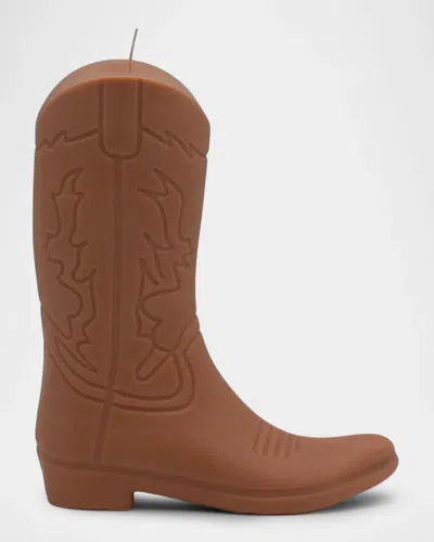 Davie Ocho Candle Co. Cowboy Boot Candle In Brown