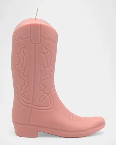 Davie Ocho Candle Co. Cowboy Boot Candle In Pink