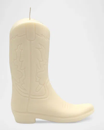 Davie Ocho Candle Co. Cowboy Boot Candle In White