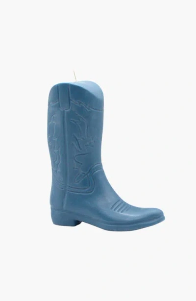 Davie Ocho Candle Co. Davie Ocho Candle Co Cowboy Boot Candle In Blue