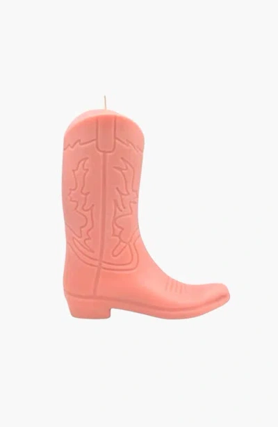 Davie Ocho Candle Co. Davie Ocho Candle Co Cowboy Boot Candle In Pink