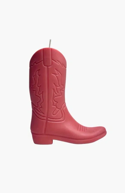 Davie Ocho Candle Co. Davie Ocho Candle Co Cowboy Boot Candle In Red