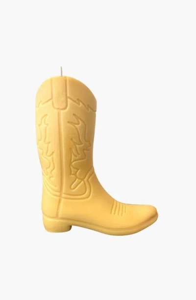 Davie Ocho Candle Co. Davie Ocho Candle Co Cowboy Boot Candle In Yellow