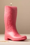 Davie Ocho Candle Co. Davie Ocho Cowboy Boot Candle In Pink