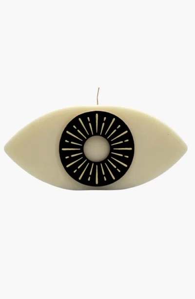 Davie Ocho Candle Co. Davie Ocho Candle Co Eyes Without A Face Candle In White/black With Lines