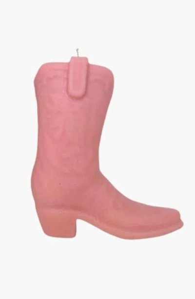Davie Ocho Candle Co. Davie Ocho Candle Co Lil Boot Candle In Pink