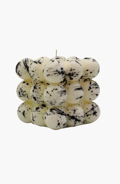 Davie Ocho Candle Co. Davie Ocho Candle Co Splattered Bold Candle In White/black Splatter
