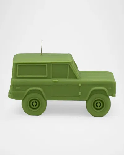 Davie Ocho Candle Co. Vintage Car Unscented Candle In Green