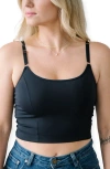 Davin & Adley Amelia Pumping And Nursing Crop Cami In Black