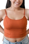 Davin & Adley Amelia Pumping And Nursing Crop Cami In Brown