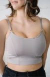 Davin & Adley Amelia Pumping And Nursing Crop Cami In Gray