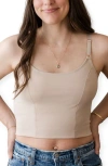 Davin & Adley Amelia Pumping And Nursing Crop Cami In Neutral