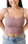 Davin & Adley Amelia Pumping And Nursing Crop Cami In Purple