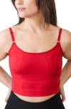 Davin & Adley Amelia Pumping And Nursing Crop Cami In Red