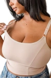 Davin & Adley Busty Size Amelia Pumping And Nursing Crop Cami In Neutral