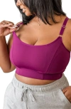 Davin & Adley Busty Size Amelia Pumping And Nursing Crop Cami In Pink
