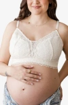 Davin & Adley Riley Pumping & Nursing Lace Bralette In White