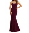 Davinci Bridal Chiffon Fit And Flare Bridesmaid Dress In Bordeaux In Purple