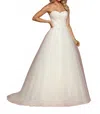 Davinci Bridal Classic Ball Gown Dress In White In Multi