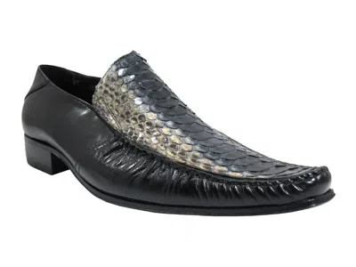 Pre-owned Davinci Men's  39149 Italian Slip On Multi Color Snake Skin Shoes In Multicolor