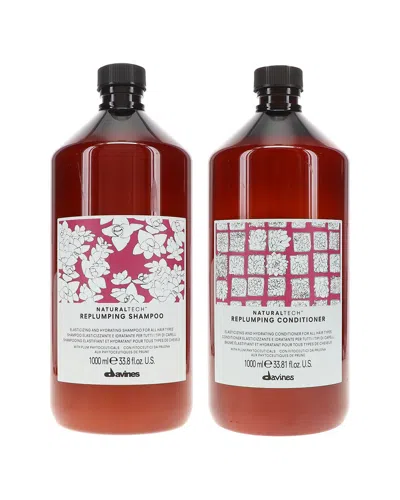 Davines 67.6oz Naturaltech Replumping Shampoo & Conditioner Combo Pack In Brown