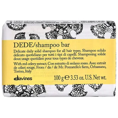 Davines Dede Delicate Daily Shampoo Bar 3.53 oz/ 100 G In White