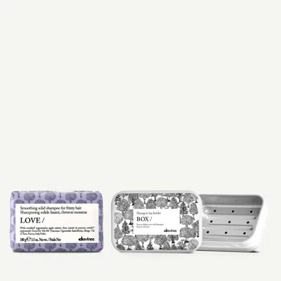 Davines Love Smoothing Solid Shampoo And Case Set In Transparent