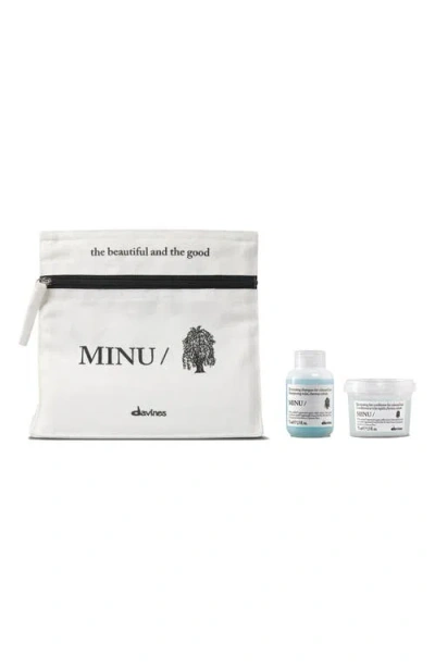 Davines Minu Mini Bestsellers Hair Set For Colored Hair In Transparent