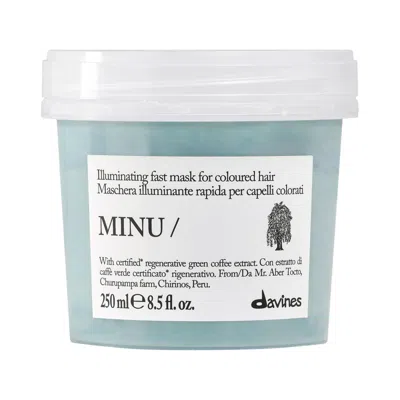 Davines Minu Hair Mask For Colored Hair 8.5 Fl Oz/250 ml In Transparent