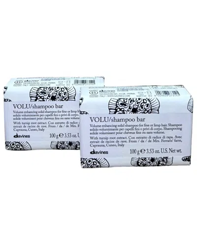 Davines Unisex 7.2oz Volu Shampoo Bar Pack Of 2 In Transparent