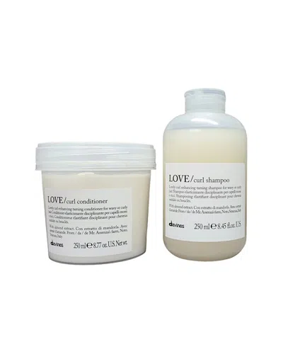 Davines Unisex Love Curl Enhancing Shampoo & Conditioner Duo In White