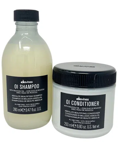 Davines Unisex Oi Shampoo & Oi Conditioner Combo Pack In Transparent